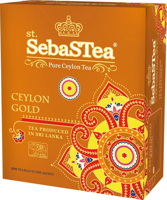 Чай чёрный SebasTea Ceylon Gold 100 пакетиков