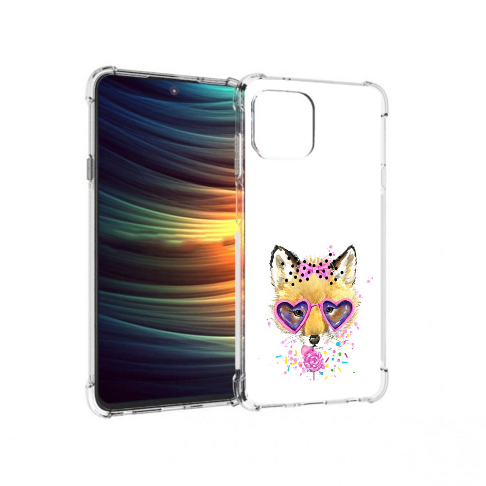

Чехол MyPads Tocco для Motorola 20 Lite лисенок с бантиком (PT227073.348.441), Прозрачный, Tocco