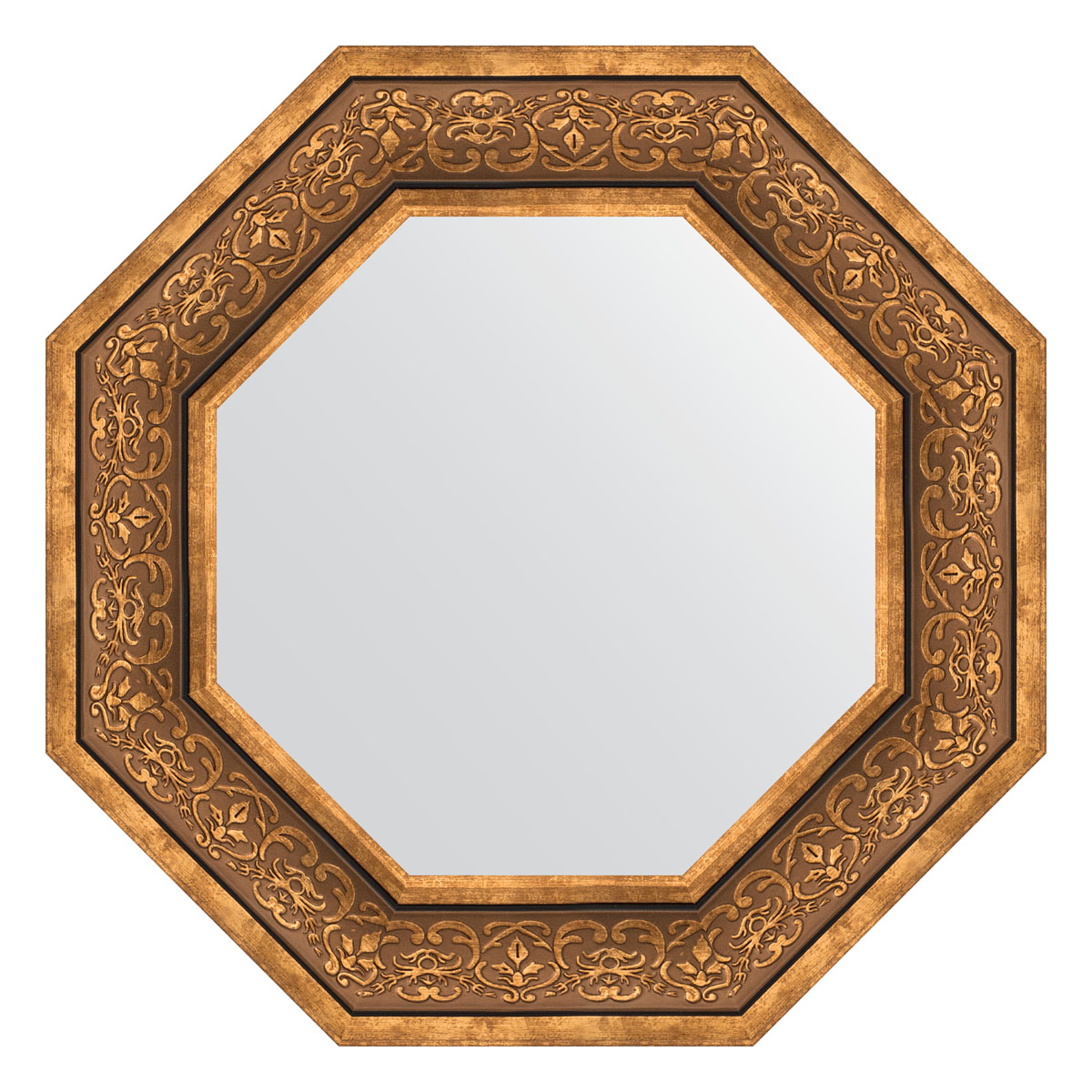 Зеркало в раме 59x59см Evoform BY 3838 вензель бронзовый