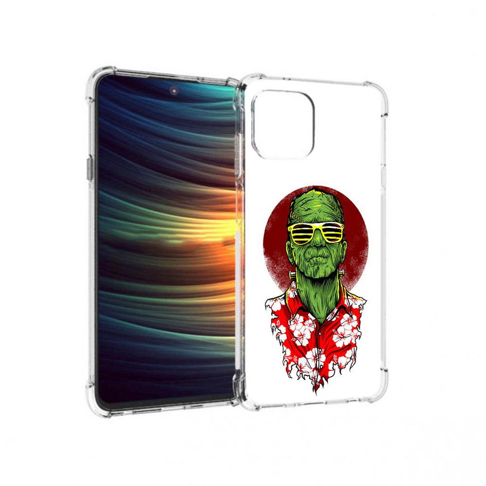 

Чехол MyPads Tocco для Motorola 20 Lite крутой зеленый мужчина в очках (PT227073.348.424), Прозрачный, Tocco