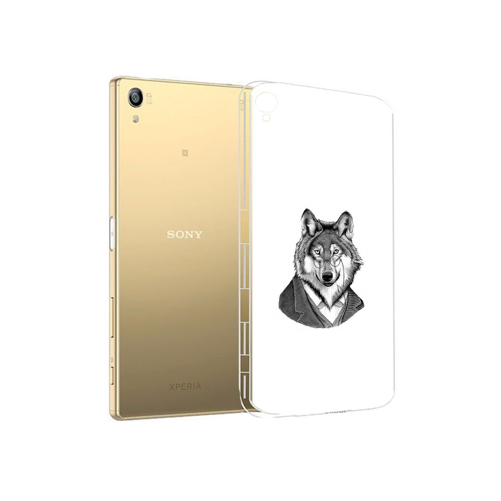 Чехол MyPads Tocco для Sony Xperia Z5 Premium волк в пиджаке (PT23243.222.266)