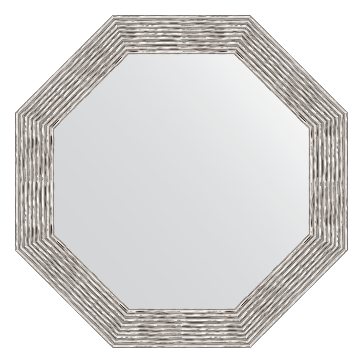 

Зеркало в раме 77x77см Evoform BY 3810 волна хром, Серебристый, BY 3810