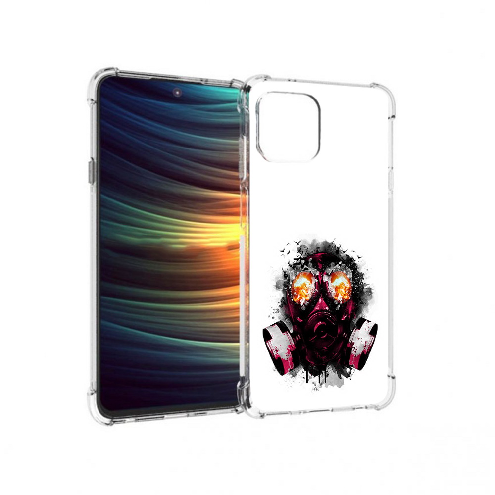

Чехол MyPads Tocco для Motorola 20 Lite красный противогаз (PT227073.348.412), Прозрачный, Tocco