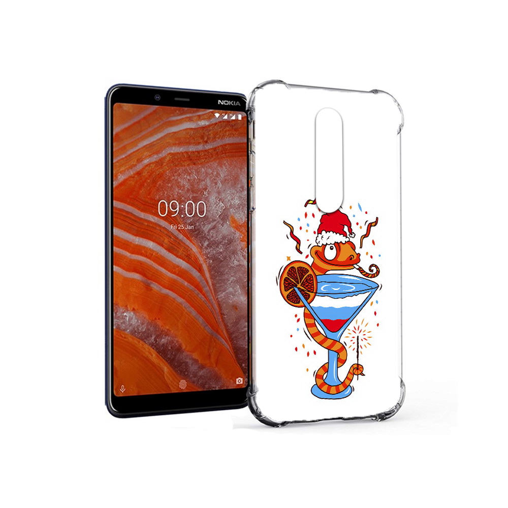 

Чехол MyPads Tocco для Nokia 3.1 Plus змейка (PT121397.96.364), Прозрачный, Tocco