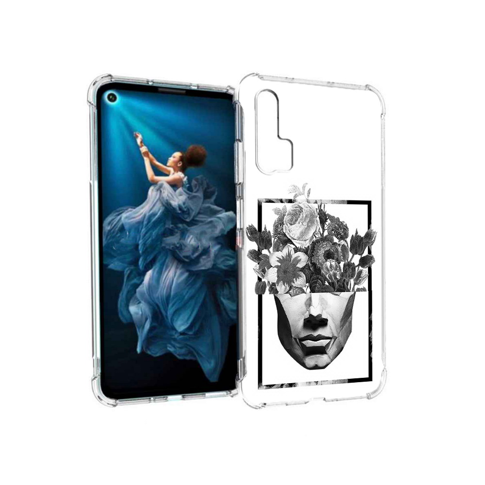 

Чехол MyPads Tocco для Honor 20 Pro черно белая ваза в абстракции (PT129185.18.678), Прозрачный, Tocco