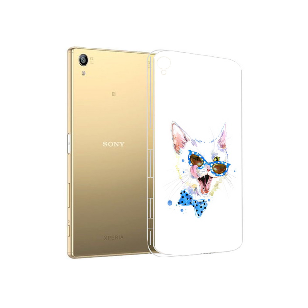 

Чехол MyPads Tocco для Sony Xperia Z5 Premium белый кот (PT23243.222.229), Прозрачный, Tocco