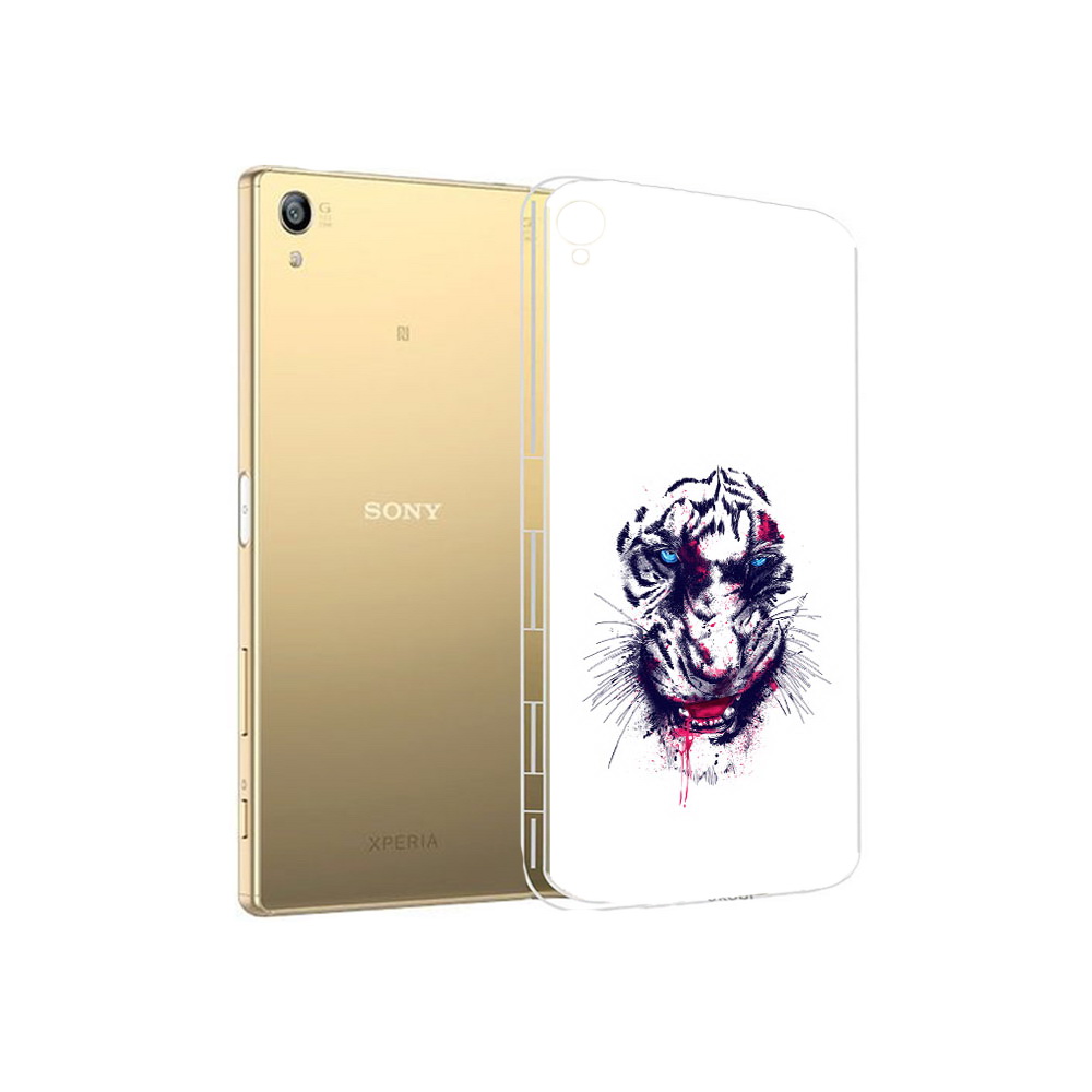 

Чехол MyPads Tocco для Sony Xperia Z5 Premium безумный тигр (PT23243.222.228), Прозрачный, Tocco