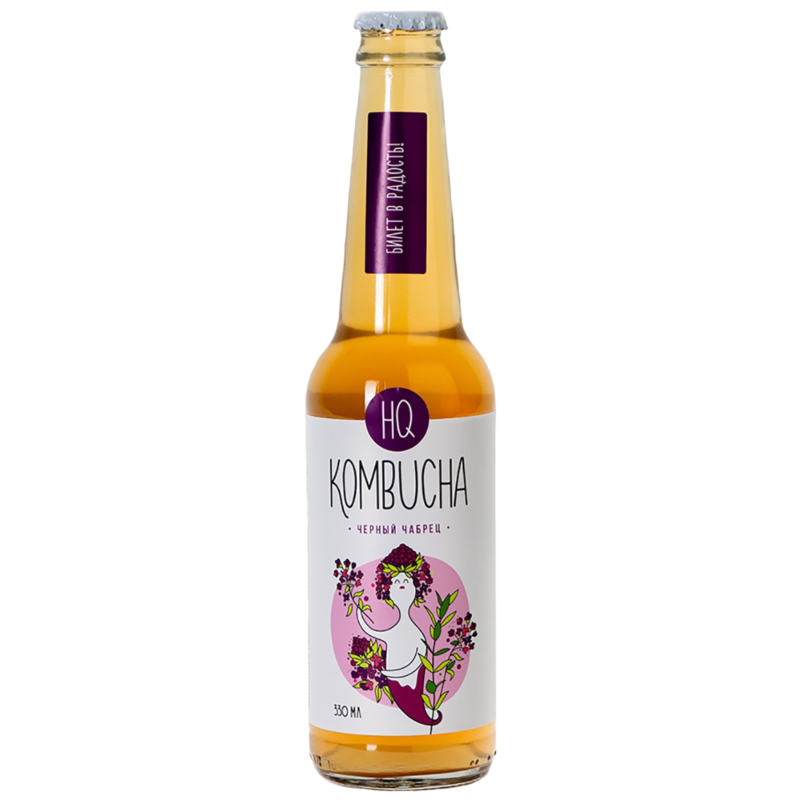 Напиток Hq Kombucha | черный чабрец, 330 мл