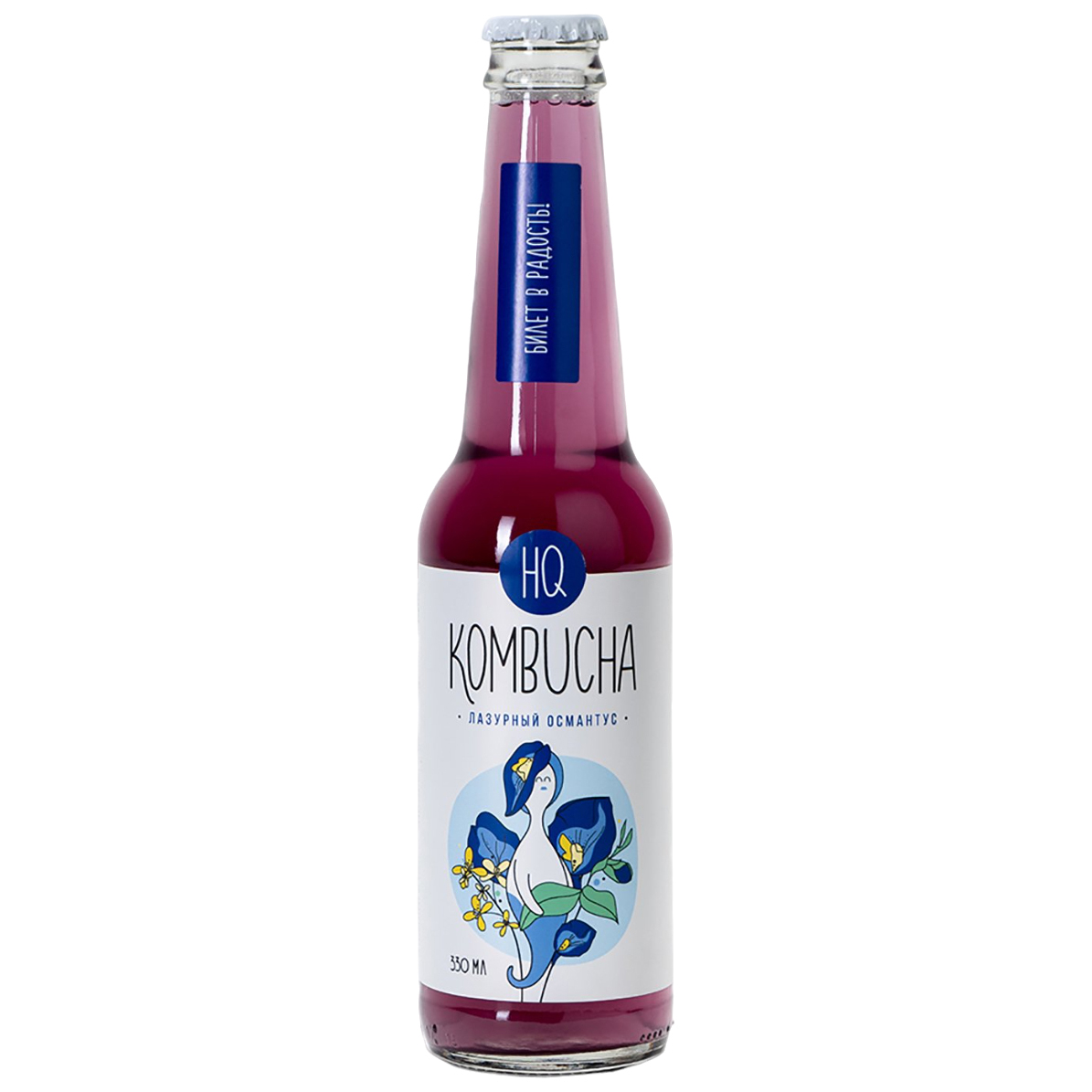 Напиток Hq Kombucha | лазурный османтус, 330 мл