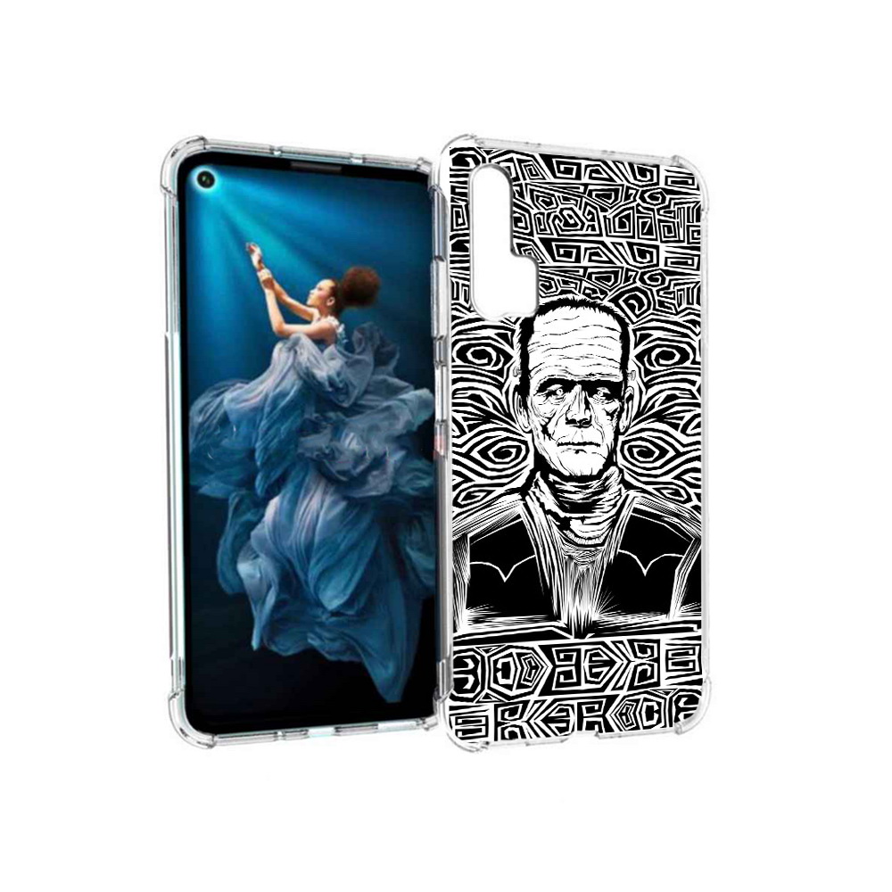 

Чехол MyPads Tocco для Honor 20 Pro франкенштейн черно белый (PT129185.18.661), Прозрачный, Tocco
