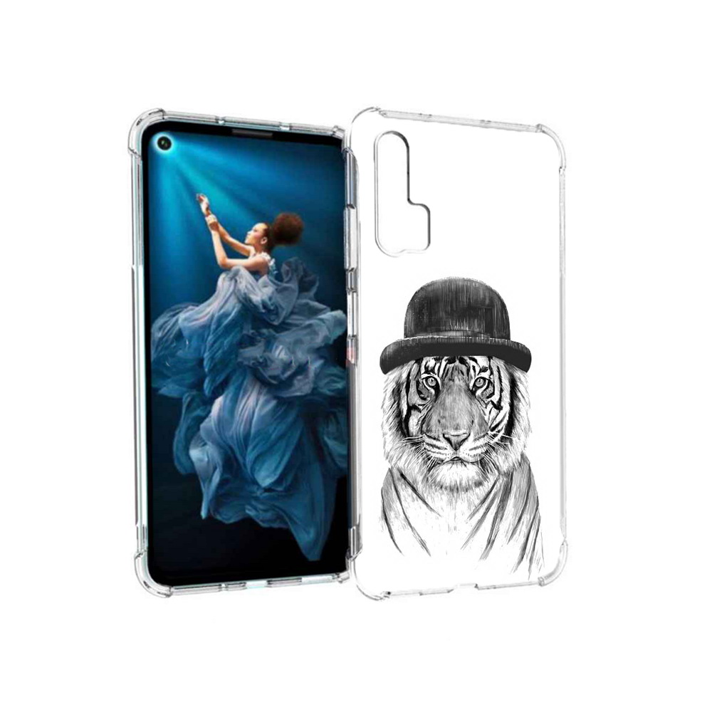 

Чехол MyPads Tocco для Honor 20 Pro тигр британец (PT129185.18.641), Прозрачный, Tocco