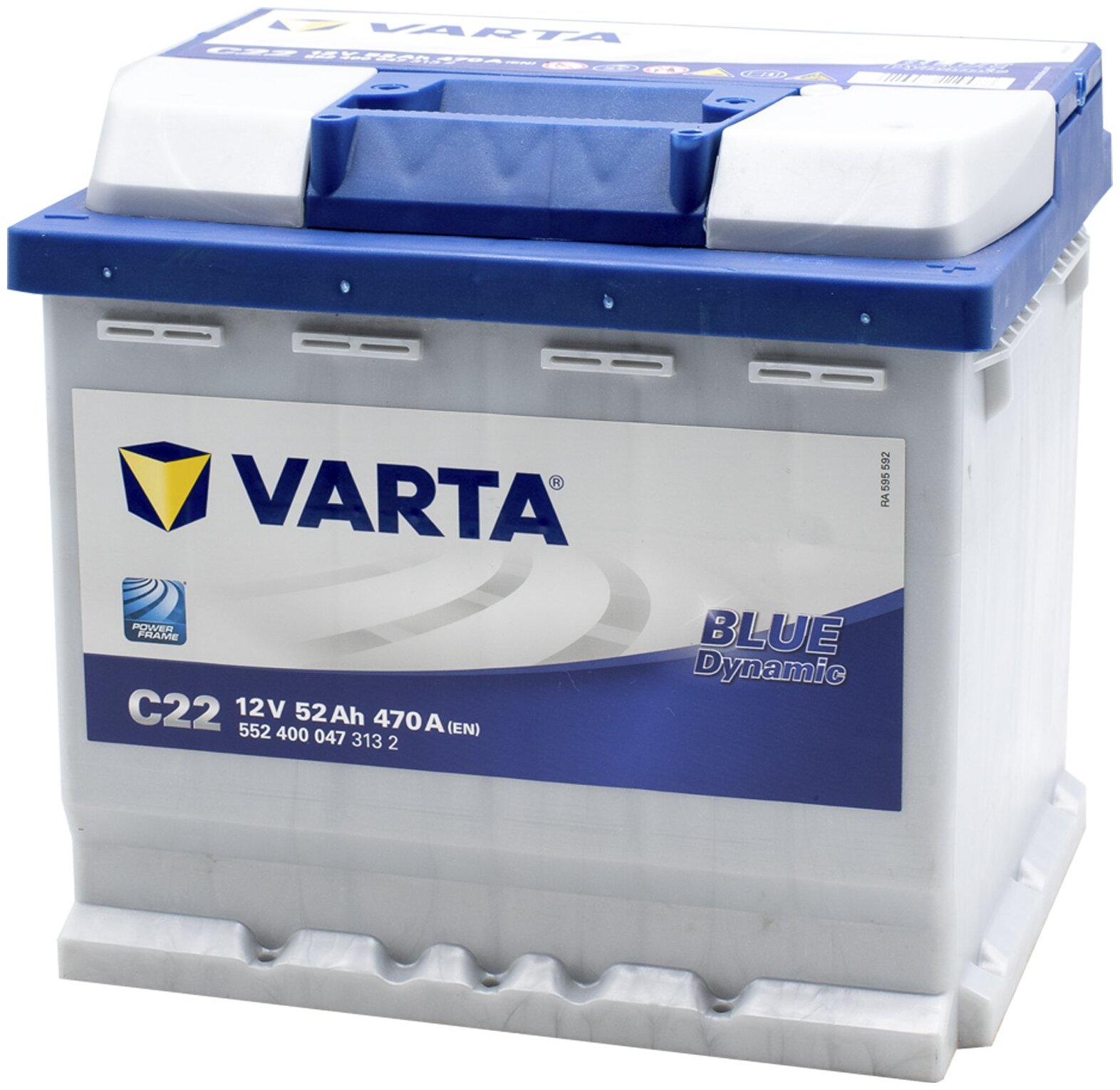 

Аккумулятор VARTA Blue Dynamic (C22) 52 Ач 470 А обратная полярность, Blue Dynamic (C22)