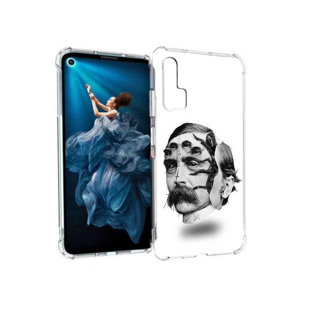 

Чехол MyPads Tocco для Honor 20 Pro страшное лицо мужчины (PT129185.18.629), Прозрачный, Tocco