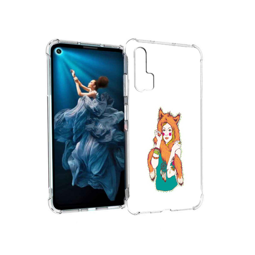 

Чехол MyPads Tocco для Honor 20 Pro Девушка лиса (PT129185.18.62), Прозрачный, Tocco