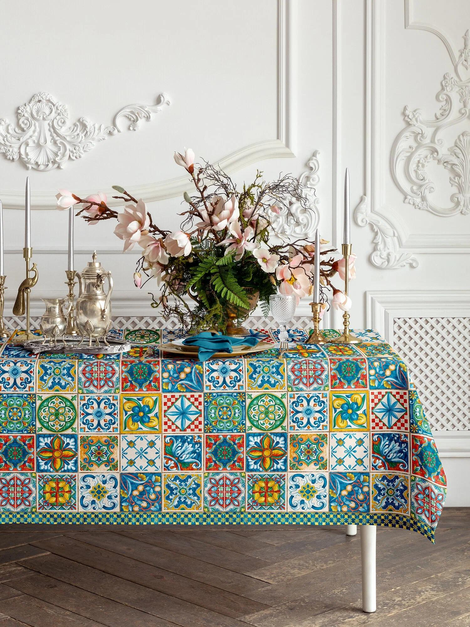 Скатерть рогожка 145х220 Mia Cara 30548-1 Maiolica