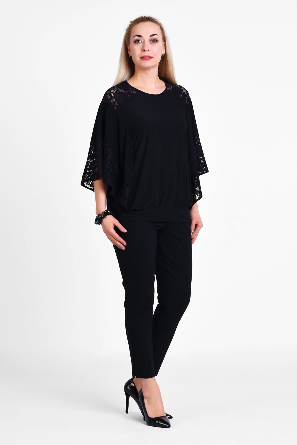 

Блуза женская OLSI 1910013 черная 48 RU, 1910013