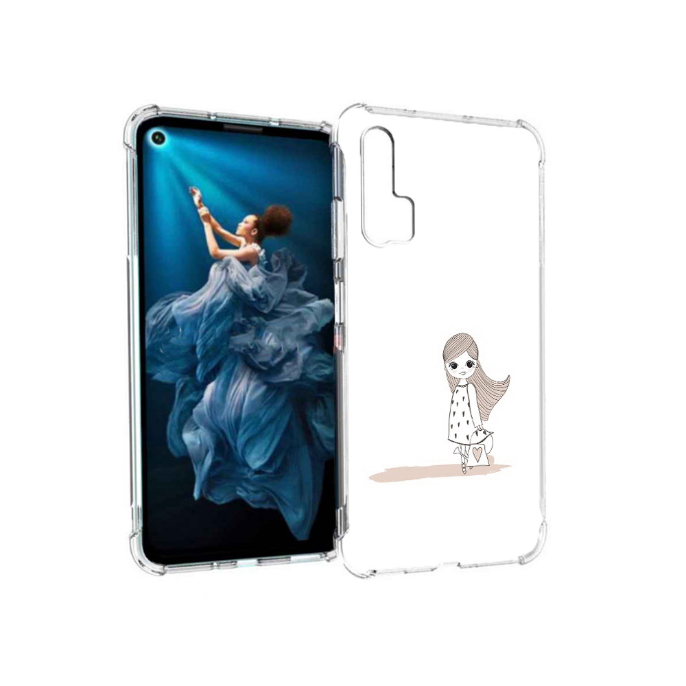 

Чехол MyPads Tocco для Honor 20 Pro Девочка с сумкой (PT129185.18.61), Прозрачный, Tocco