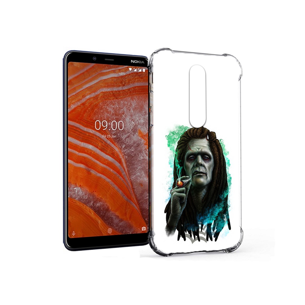 

Чехол MyPads Tocco для Nokia 3.1 Plus зеленый мужчина с сигаретой (PT121397.96.360), Прозрачный, Tocco