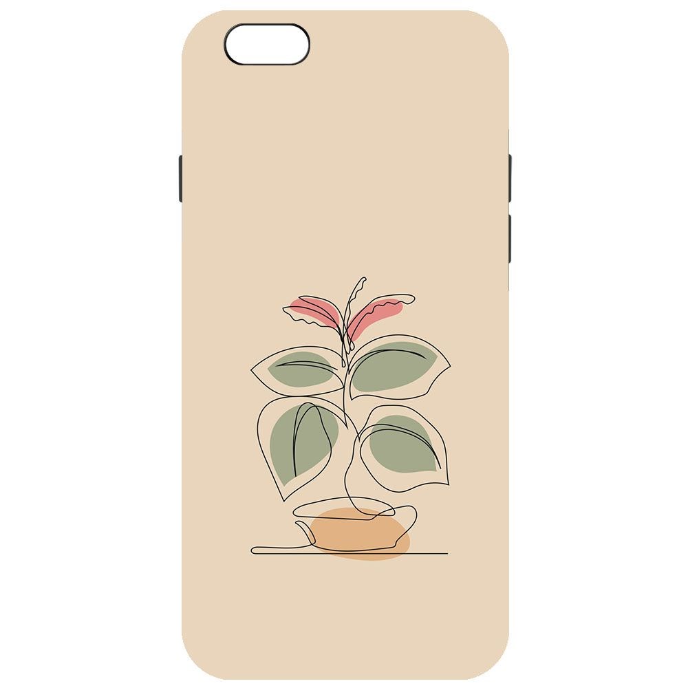 

Чехол-накладка Krutoff Soft Case Цветок для iPhone 6 Plus/6s Plus черный