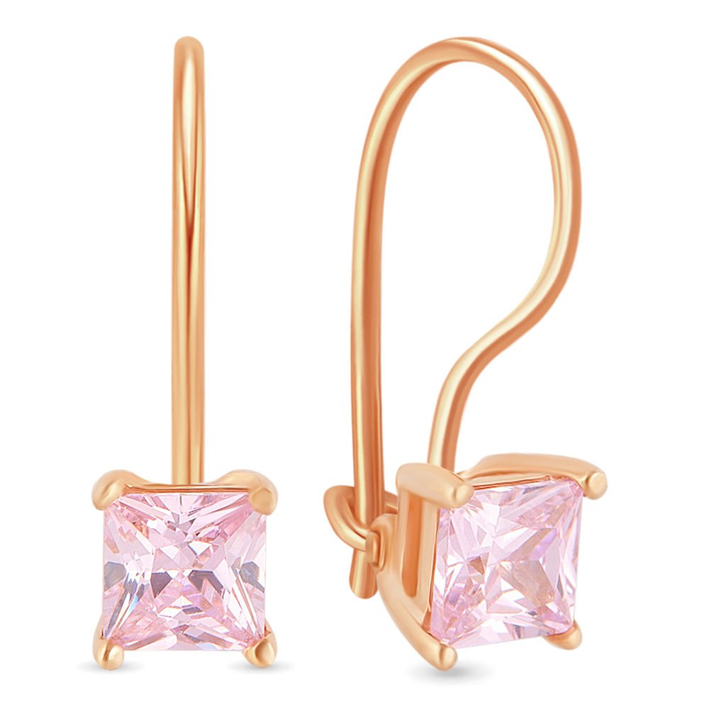 

Серьги из красного золота 585Gold 602000718, фианит, 602000718