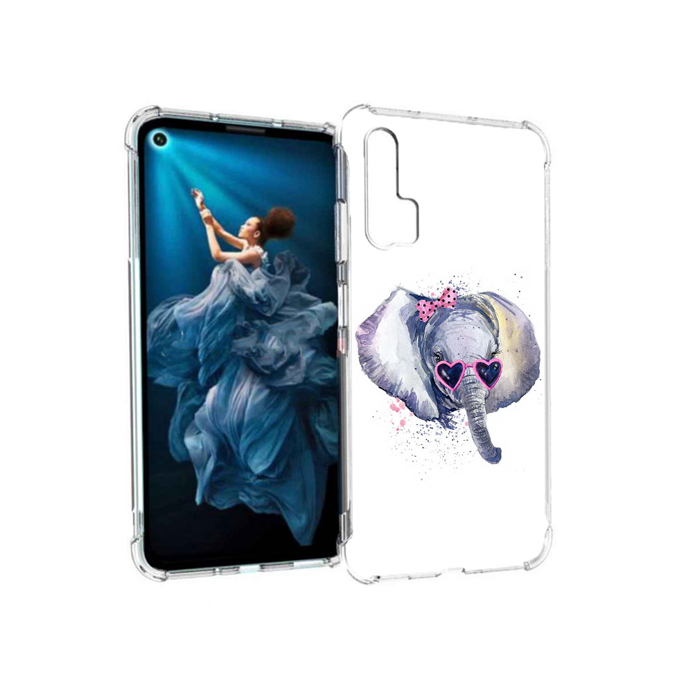 

Чехол MyPads Tocco для Honor 20 Pro слоник в очках (PT129185.18.608), Прозрачный, Tocco
