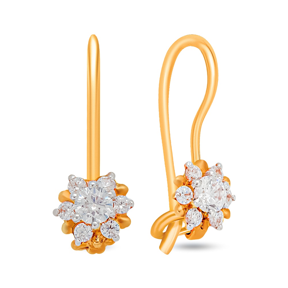 

Серьги из красного золота 585Gold 602000723, фианит, 602000723