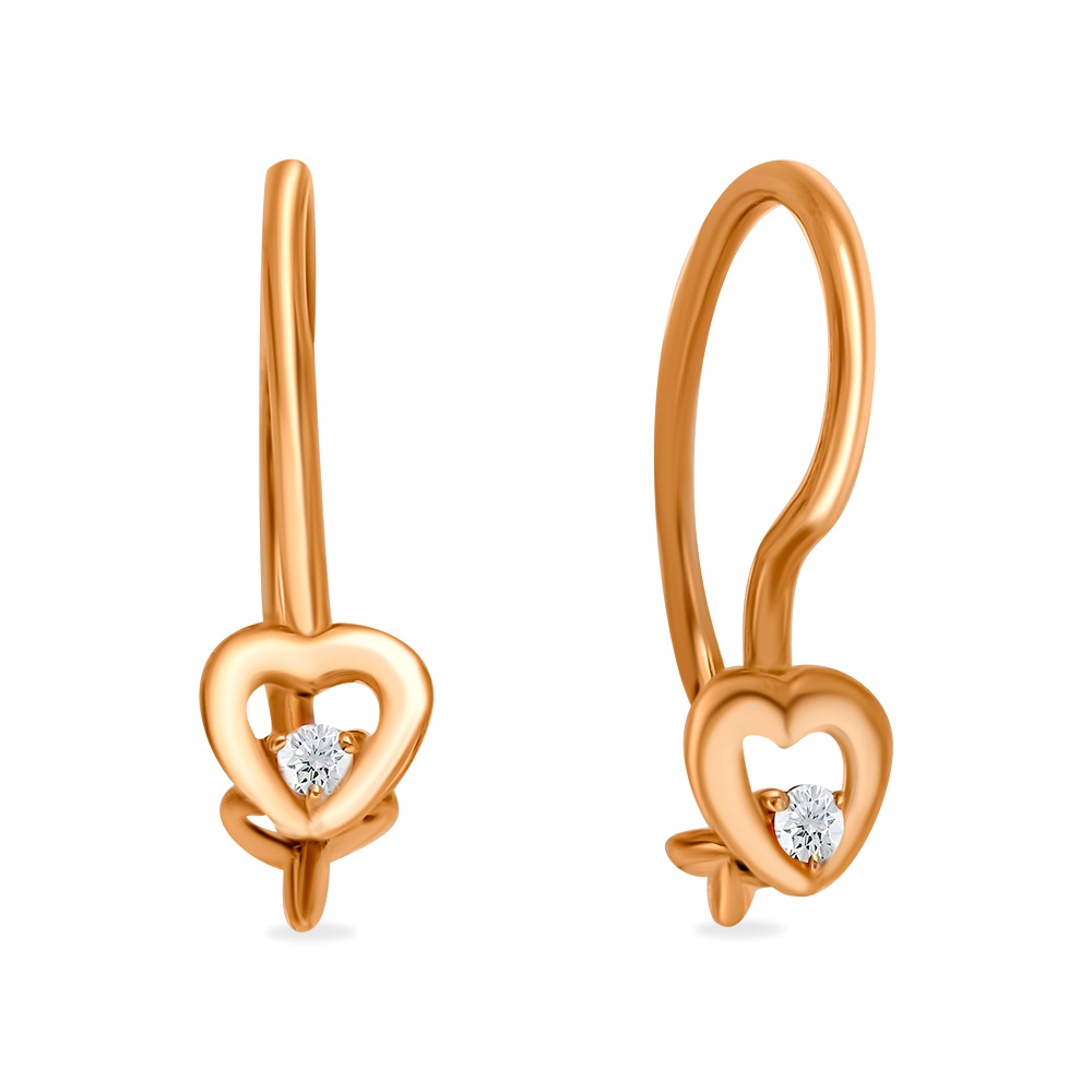 

Серьги из красного золота 585Gold 602001037, фианит, 602001037