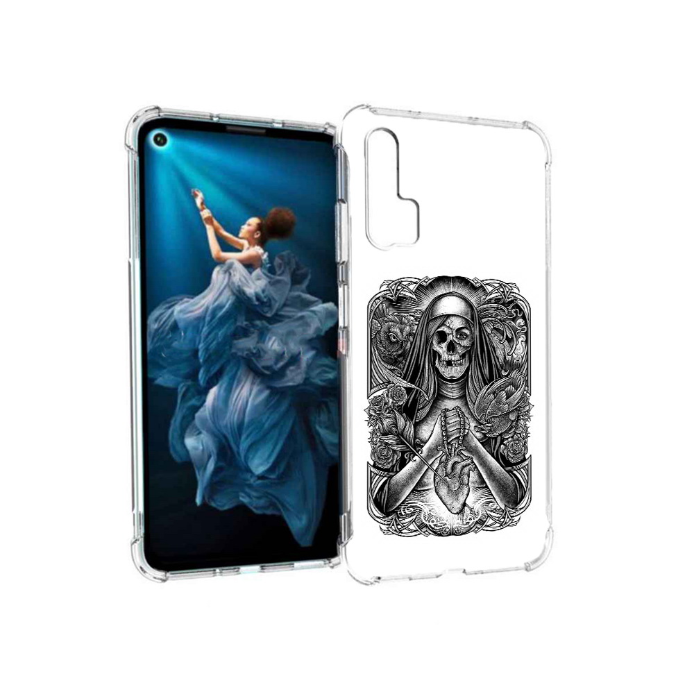 

Чехол MyPads Tocco для Honor 20 Pro скелет с сердцем (PT129185.18.603), Прозрачный, Tocco