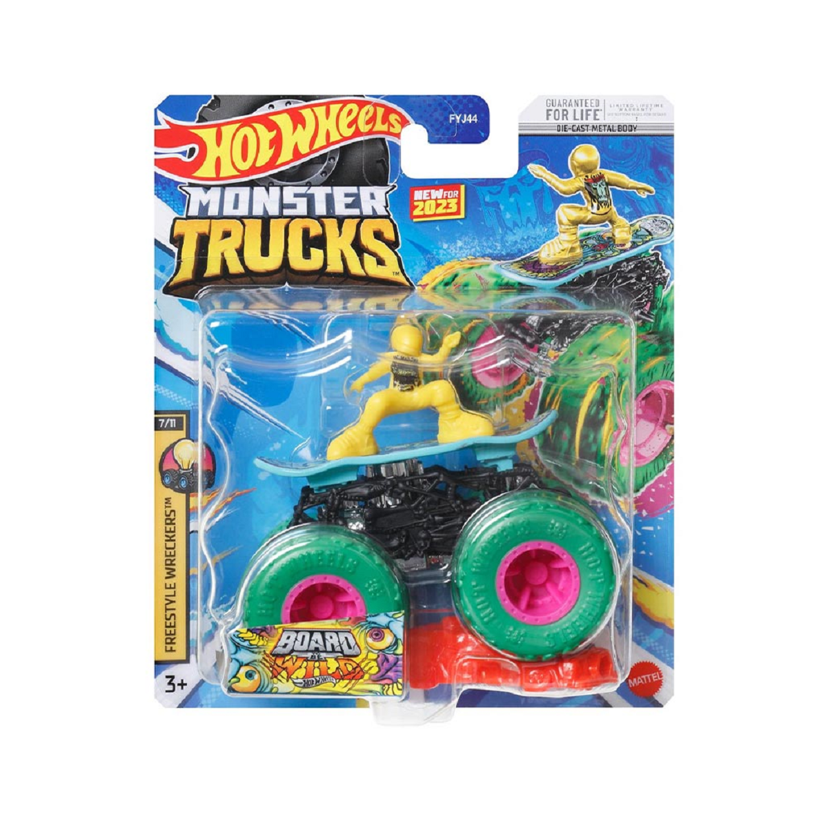 Машинка Hot Wheels Monster Trucks Board To Be Wild HLT13 машинка р у разбивающийся внедорожник monster smash ups rhino