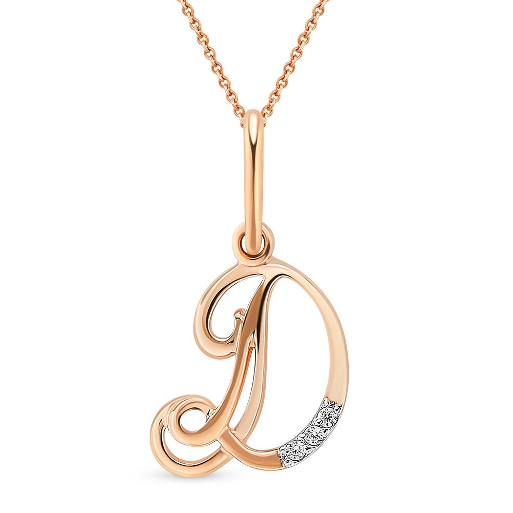 

Подвеска из красного золота 585Gold 603005081, фианит, 603005081