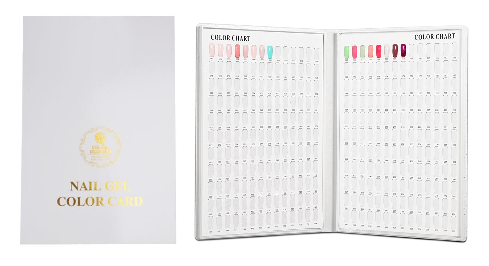 Книжка-палитра для гель-лаков BYFASHION Nail Gel Color Card 308 ячеек