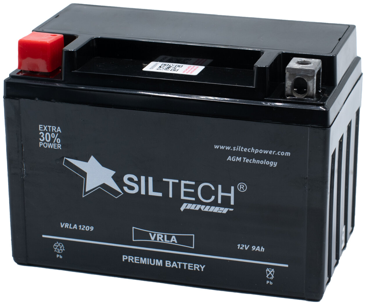 Аккумулятор SILTECH VRLA 1209 (YTX9-BS) 9 Ач 150 А прямая полярность