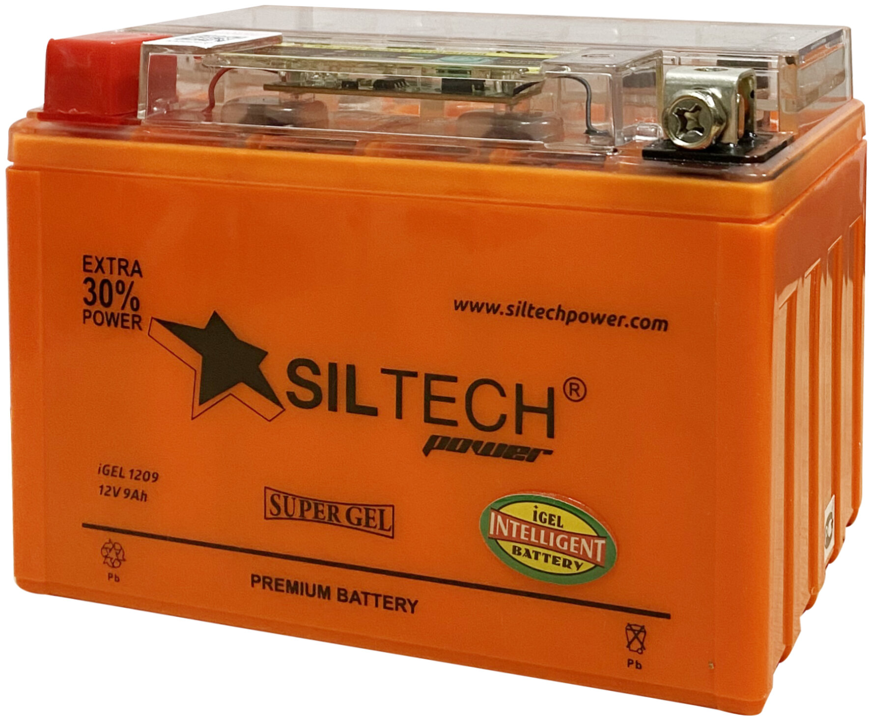 Аккумулятор SILTECH iGEL 1209 (YTX9-BS) 9 Ач 150 А прямая полярность