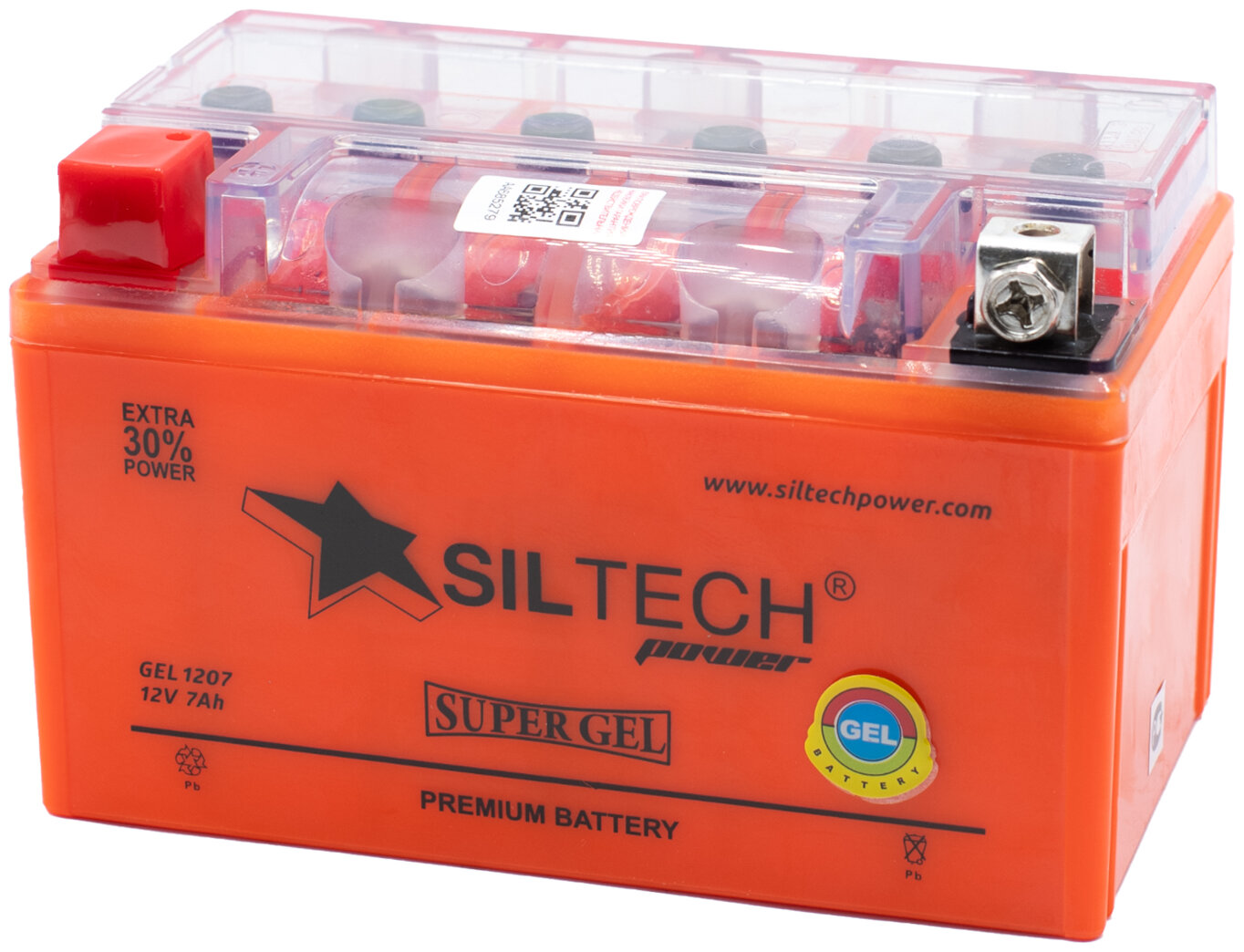 Аккумулятор SILTECH GEL 1207 (YTX7A-BS) 7 Ач 100 А прямая полярность