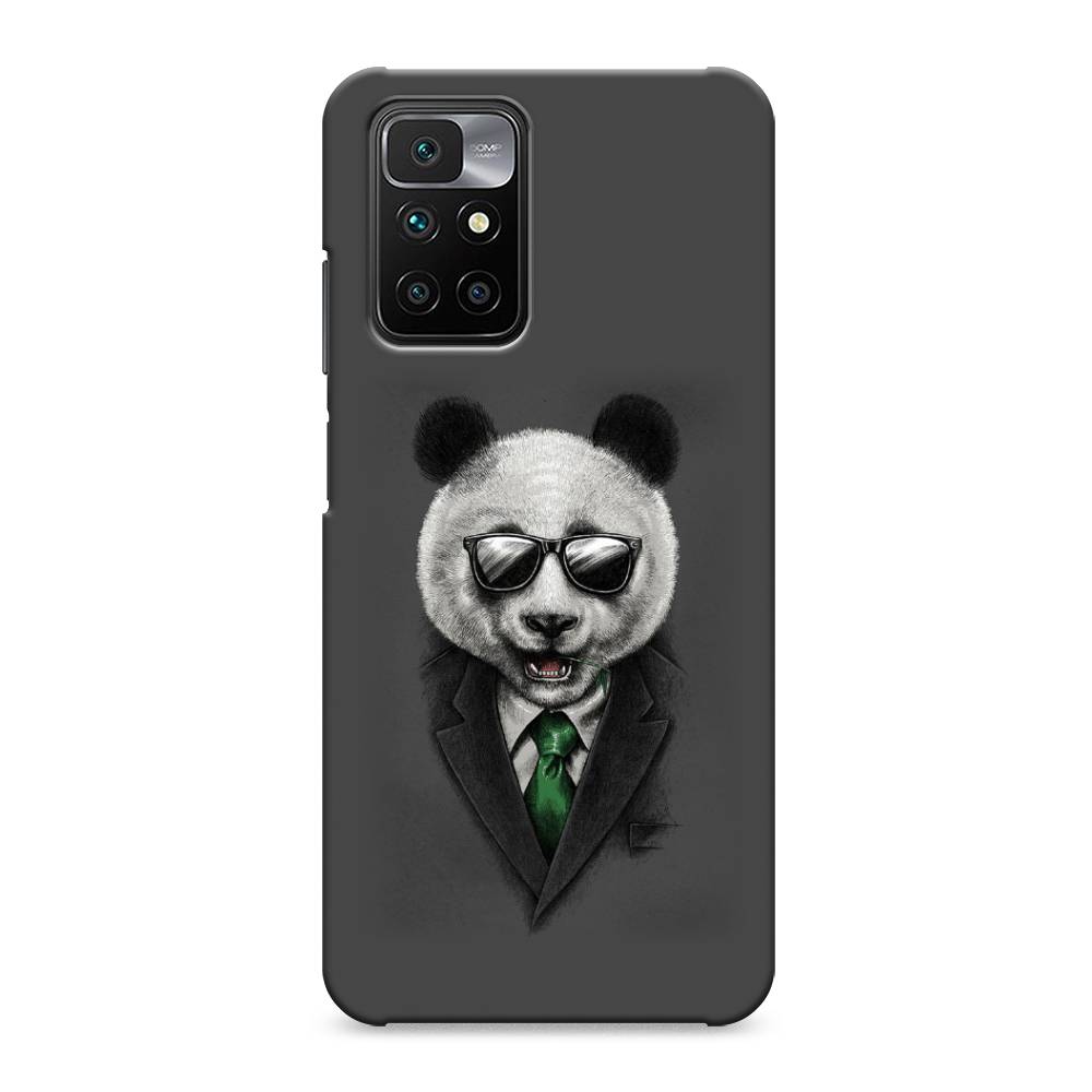 фото Пластиковый чехол "деловая панда" на xiaomi redmi 10 awog