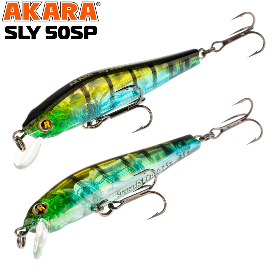 

Воблер Akara Sly 50SP 3,5 гр 1/8 oz 2,0 in A133, Разноцветный, Sly