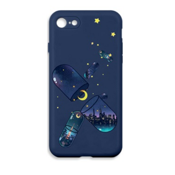 

Чехол iPhone 7/8/SE(2020) NANO 2.0 mm (с магнитом и принтом) "Star" синий