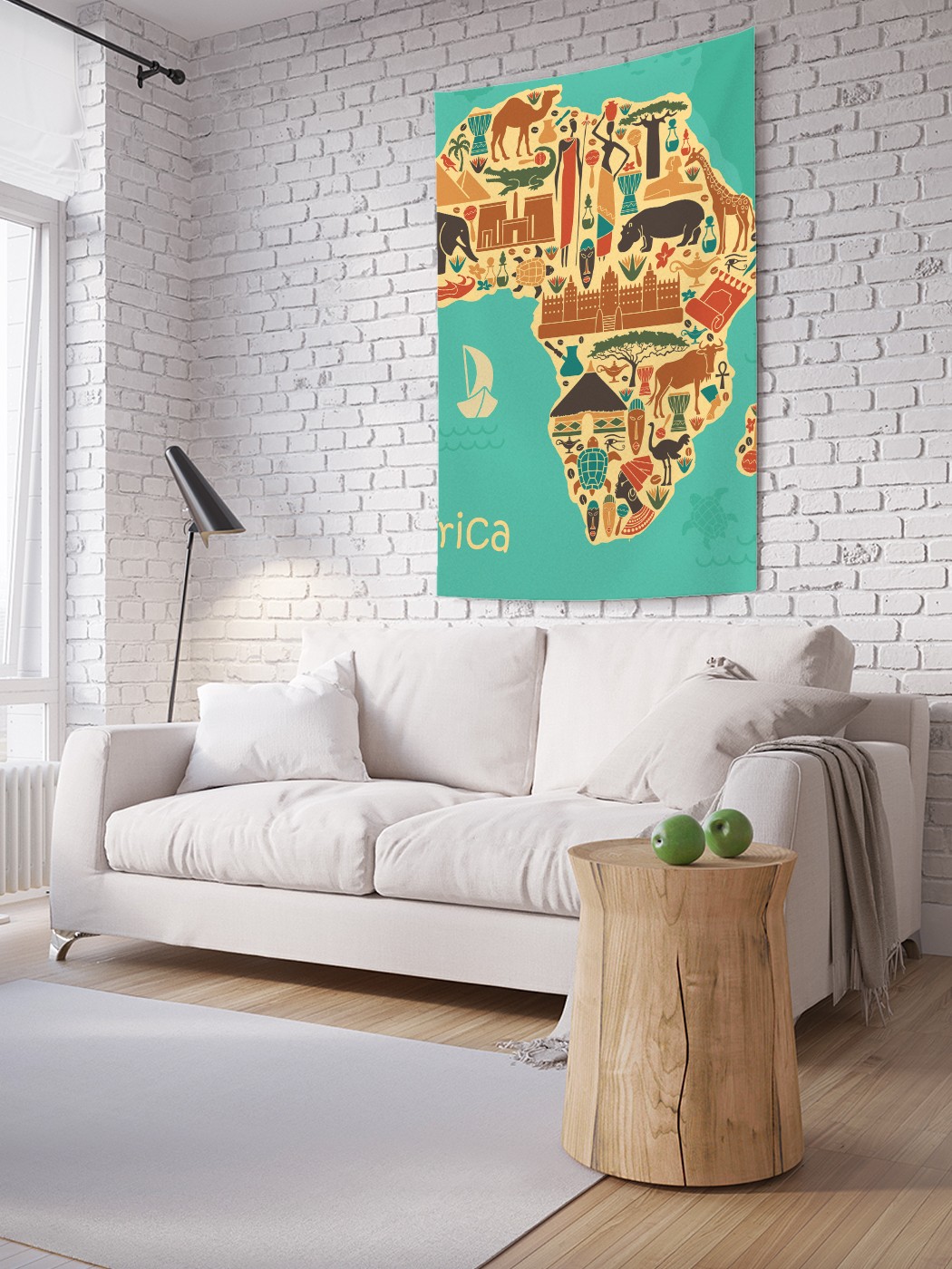 

Вертикальное фотопанно на стену JoyArty Континент Африка 150x200 см, Континент Африка