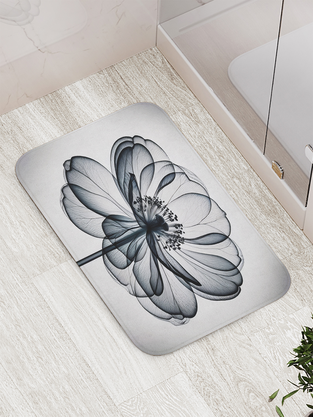 

Коврик для ванной и туалета мягкий JoyArty "Эскиз цветка", bath_sd2721