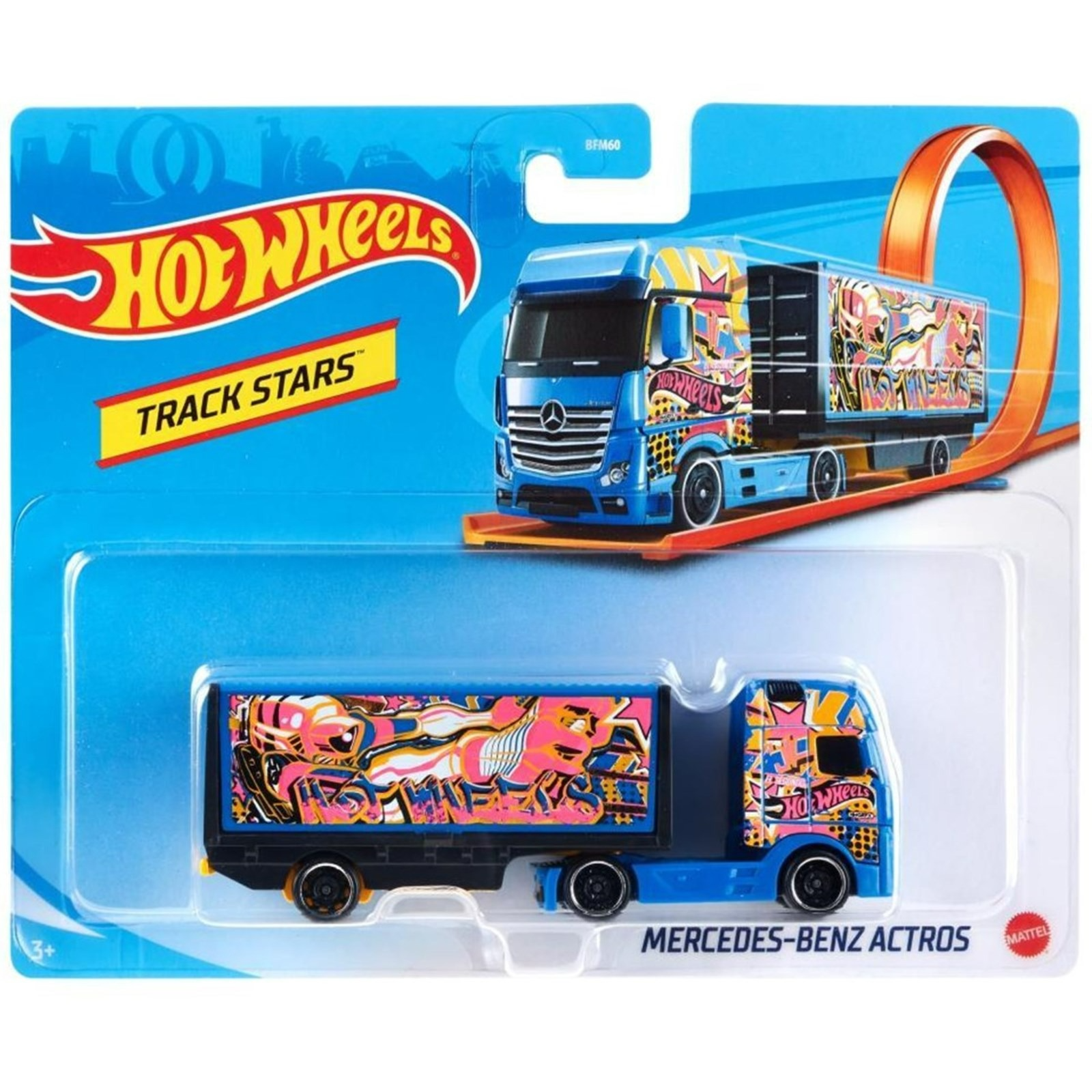 

Машинка Hot Wheels Mercedes-Benz Actros 1:64 BFM60-GRV12, BFM60_GRV12