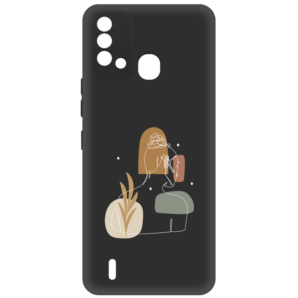 

Чехол-накладка Krutoff Soft Case Таинственность для ITEL Vision 2S черный