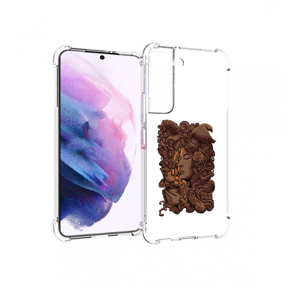 

Чехол MyPads Tocco для Samsung Galaxy S22 девушка с длинными волосами абстракция, Прозрачный, Tocco