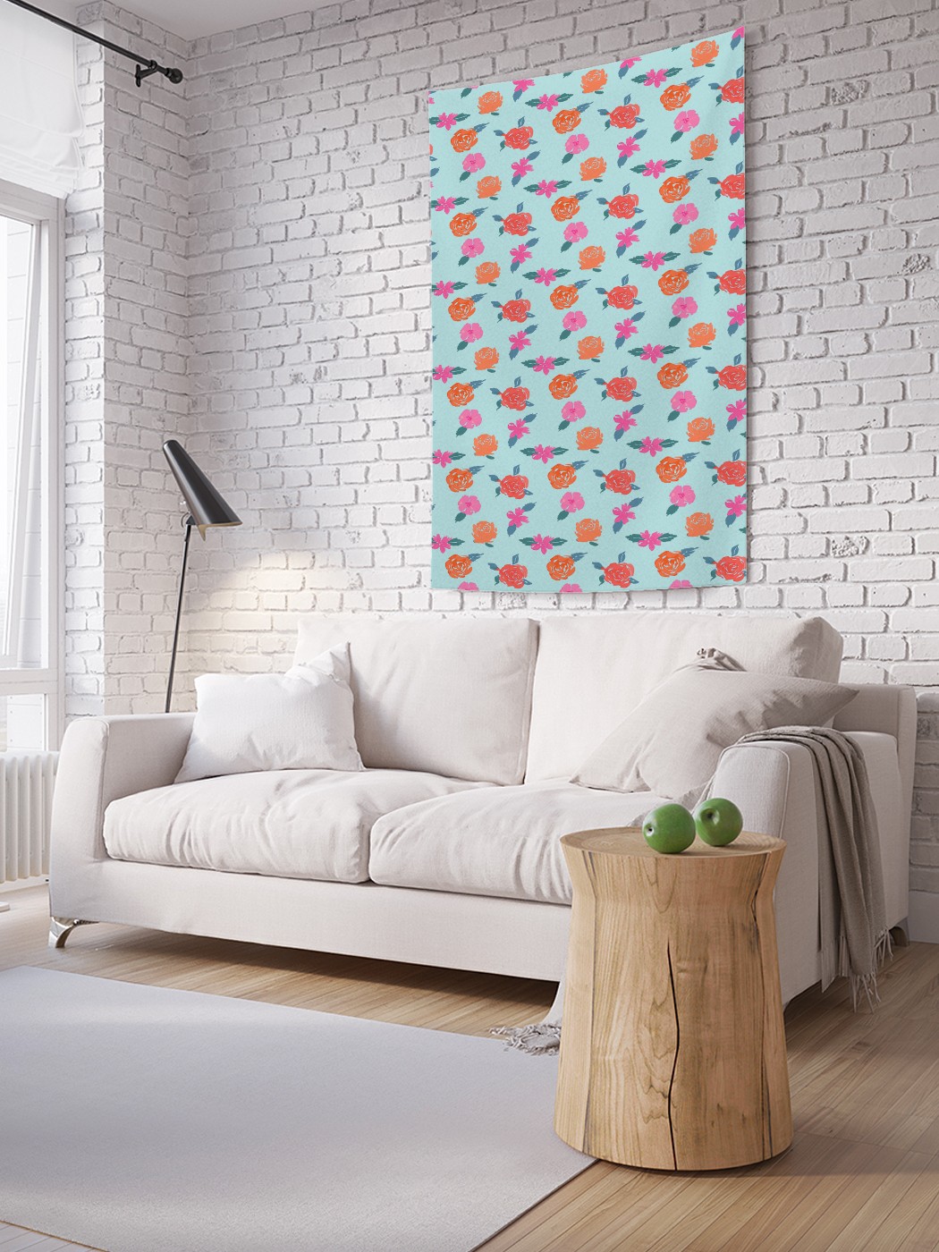 

Вертикальное фотопанно на стену JoyArty Акварельные штампы роз 150x200 см, Акварельные штампы роз