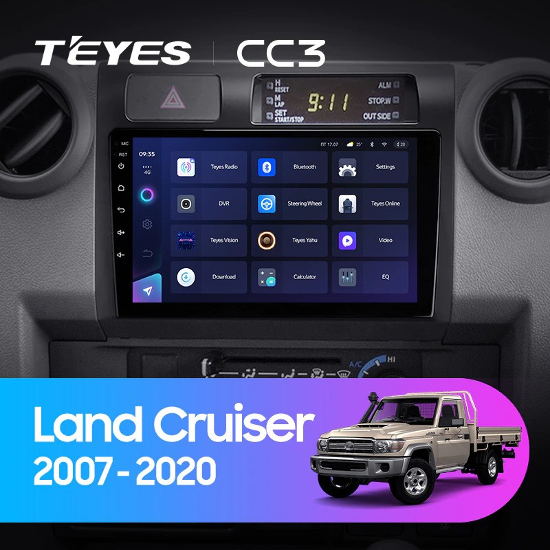 Штатная магнитола Teyes CC3 432 Toyota Land Cruiser 70 Series LC 79 2007-2020 3530000₽