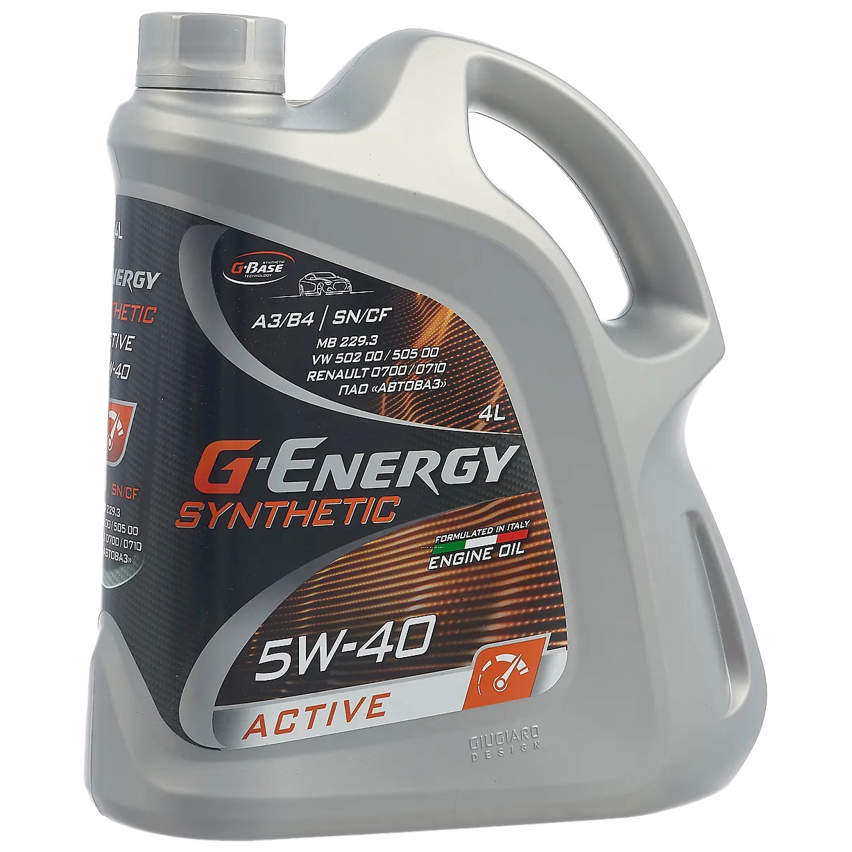 

Моторное масло Gazpromneft синтетическое Synthetic Active SN/CF/A3/B4 5W40 4л