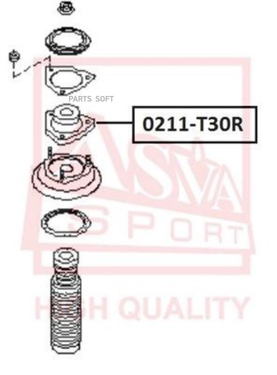 Опора Амортизатора Nissan X-Trail I T30 (2001-2013) ASVA  0211-T30R