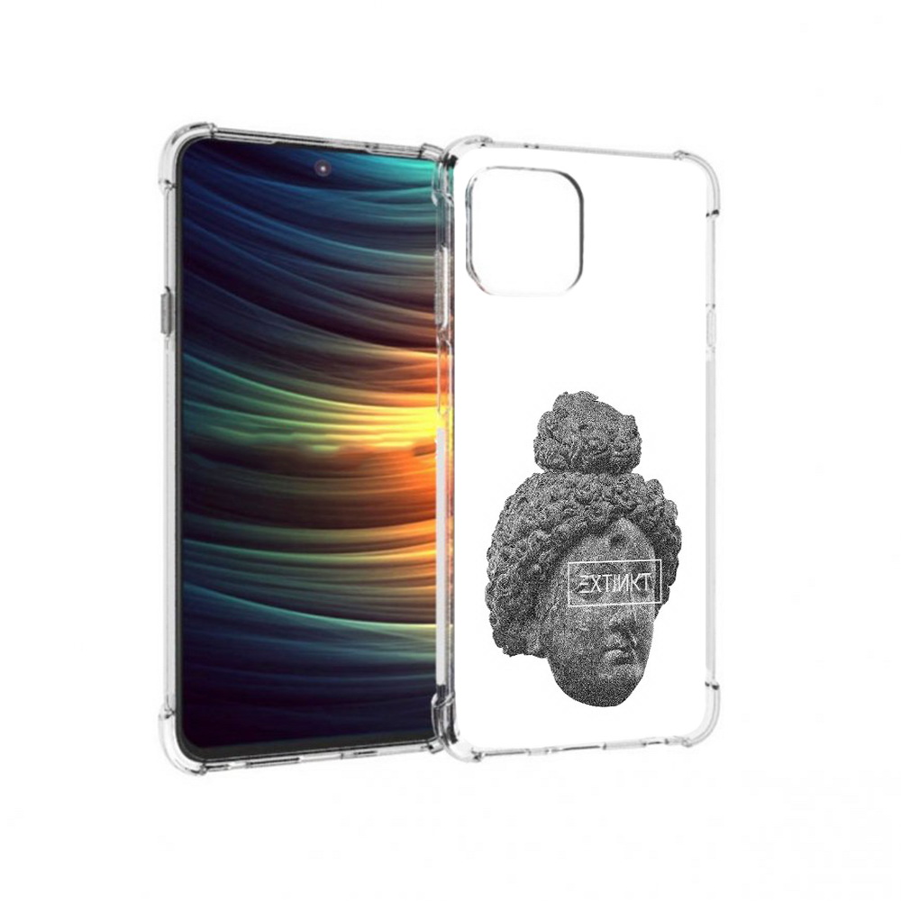 

Чехол MyPads Tocco для Motorola 20 Lite каменное лицо девушки (PT227073.348.383), Прозрачный, Tocco