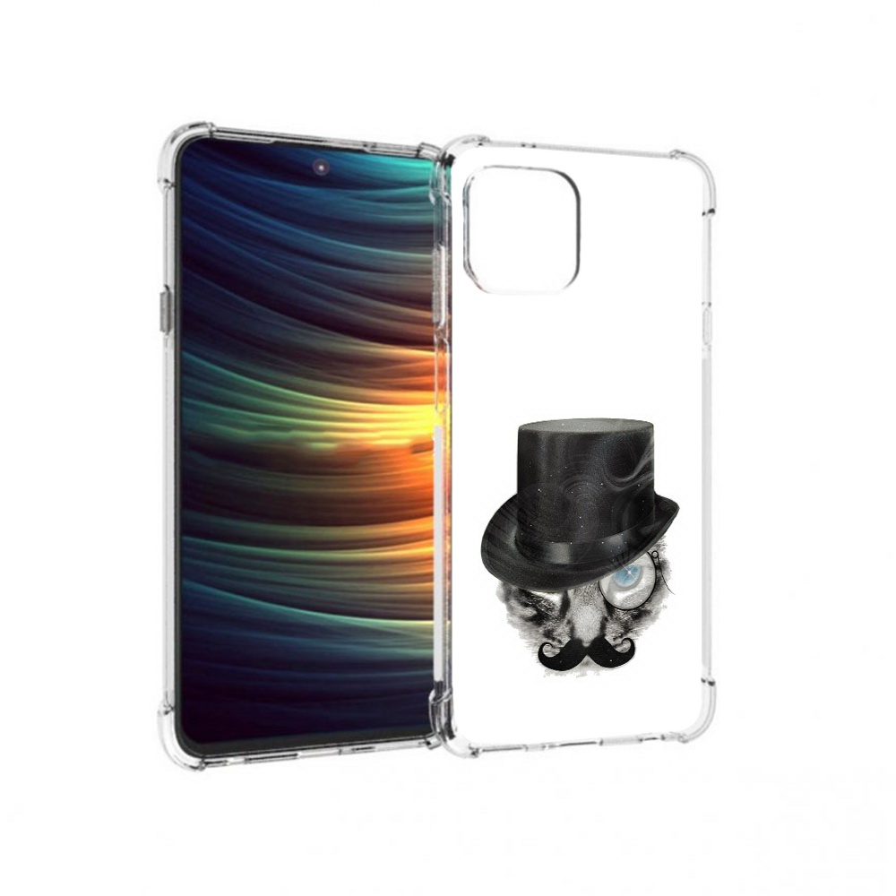 

Чехол MyPads Tocco для Motorola 20 Lite интелегентный кот (PT227073.348.378), Прозрачный, Tocco