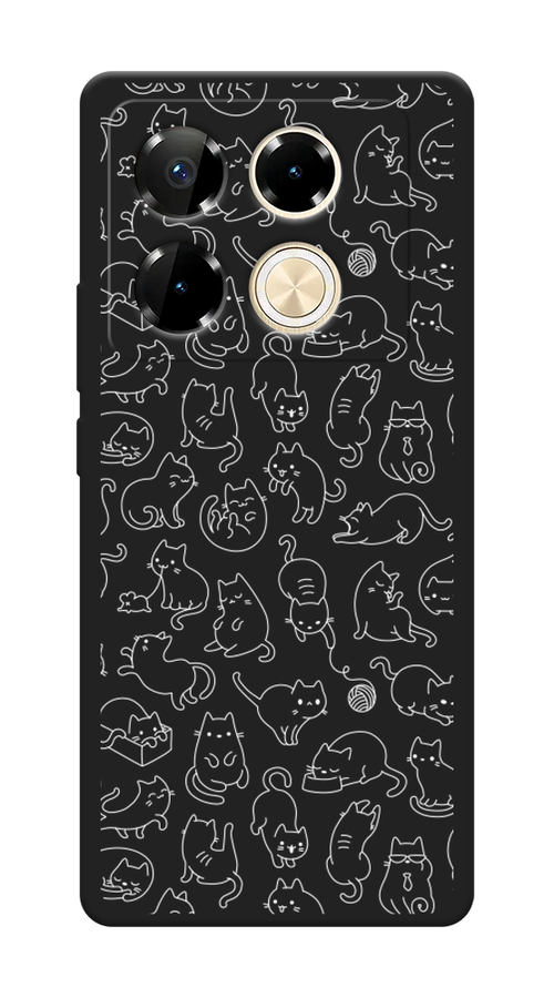 

Чехол Awog на Infinix Note 40 Pro "Шкодливые котики", Прозрачный;бежевый, 3105752-1