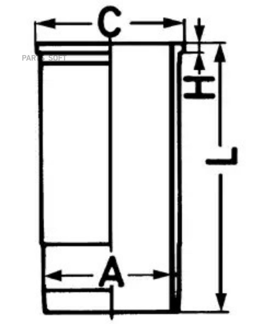 

KOLBENSCHMIDT 89869110 89 869 110_гильза !R6 d128 Omn MAN FE LION D2866 D2876 1шт